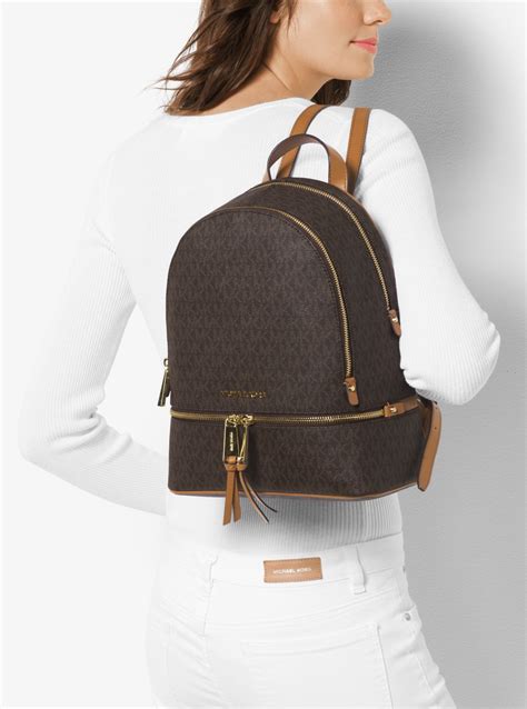 michael kors rhea medium microstud backpack|Michael Kors rhea zip backpack.